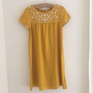 Golden yellow  Old Navy embroidered sun dress S